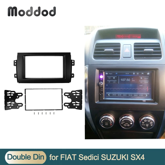 Podwójna ramka Din dla SUZUKI SX4 marki Fiat Sedici Radio DVD deski rozdzielczej Panel Stereo instalacja montażowa instalacji zestaw paneli wykończeniowych Bezel