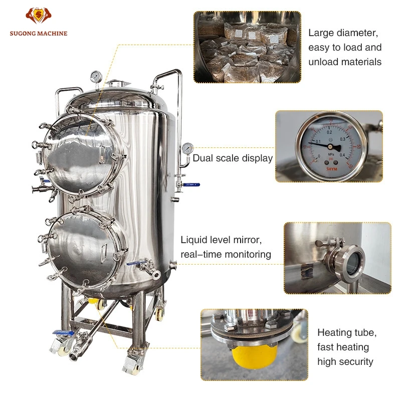 New Large Capacity 330L Industrial Autoclave Mushroom Substrate And Sorghum Grains Bag Sterilization Machine