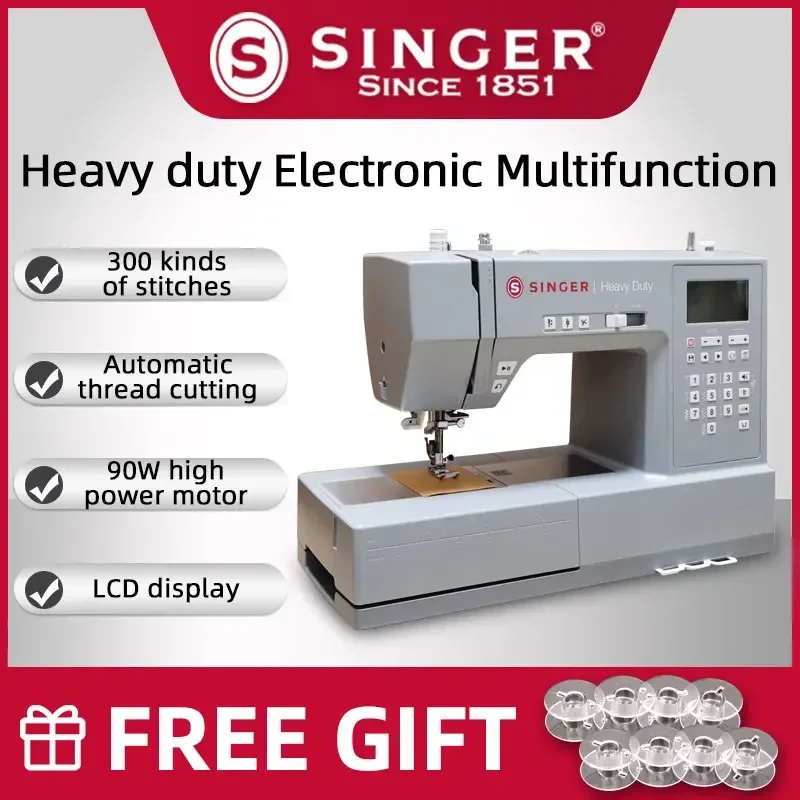 New Singer Sewing Machine HD6805C Electronic Heavyduty Original Promise  With Pedal High Speed High Power Heavy Duty