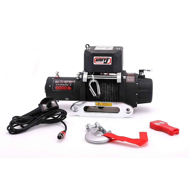 

12v/24v 4x4 6000lbs Electric Winch With Synthetic Rope
