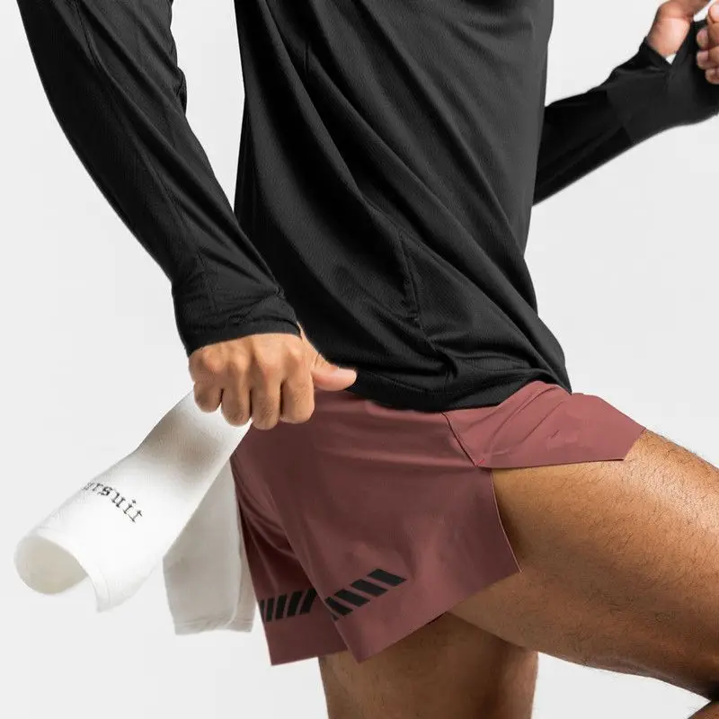 Pantalon de survêtement décontracté à entrejambe ouvert pour hommes, short de sport adulte, séchage rapide, course à pied, basket-ball, salle de