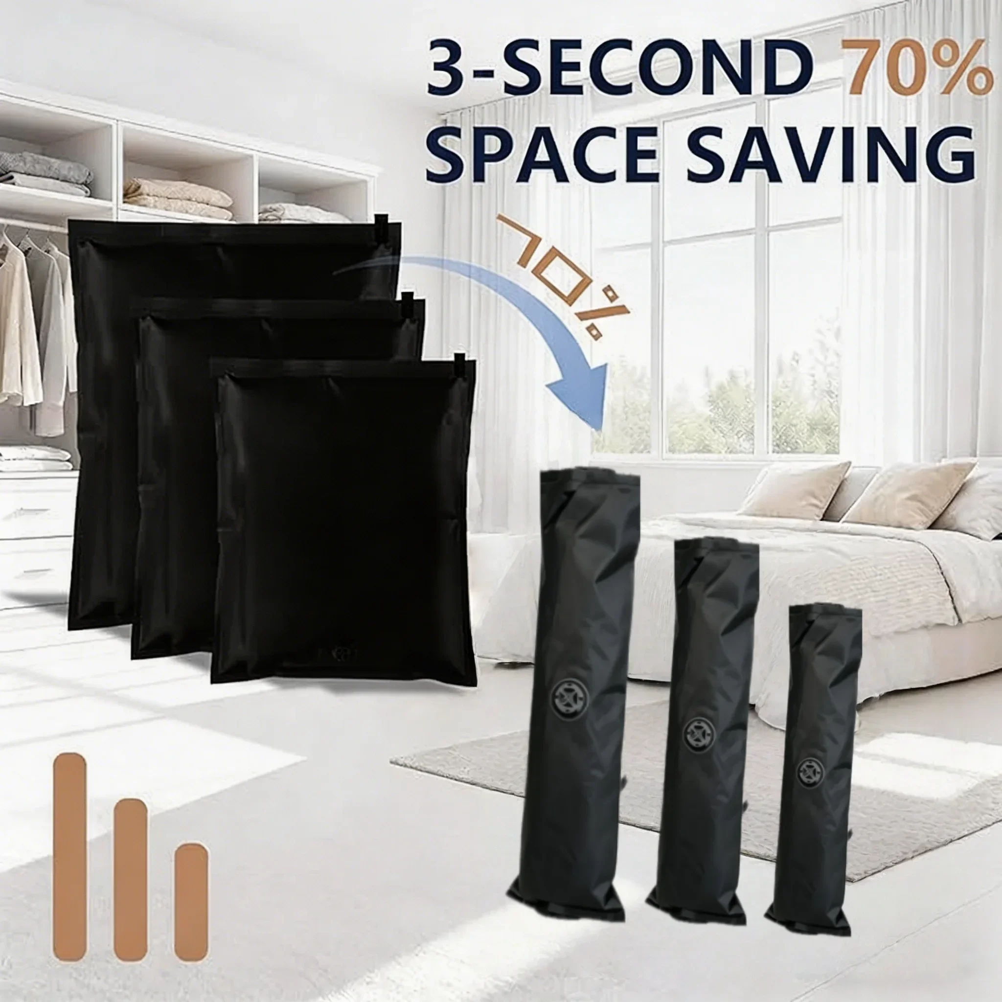 Vacuum Storage Bags for Clothes Space Saver Luggage Organiser Reusable Bags for Bedding Duvets Suitcase Home Seasonal Dustproof