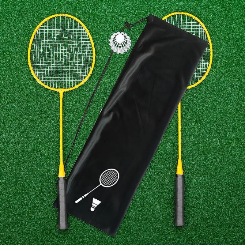 Drawstring Badminton Rackets Bag Racquet Pouch One-shoulder Large Capacity Sport Supplies Protective Cover Portable