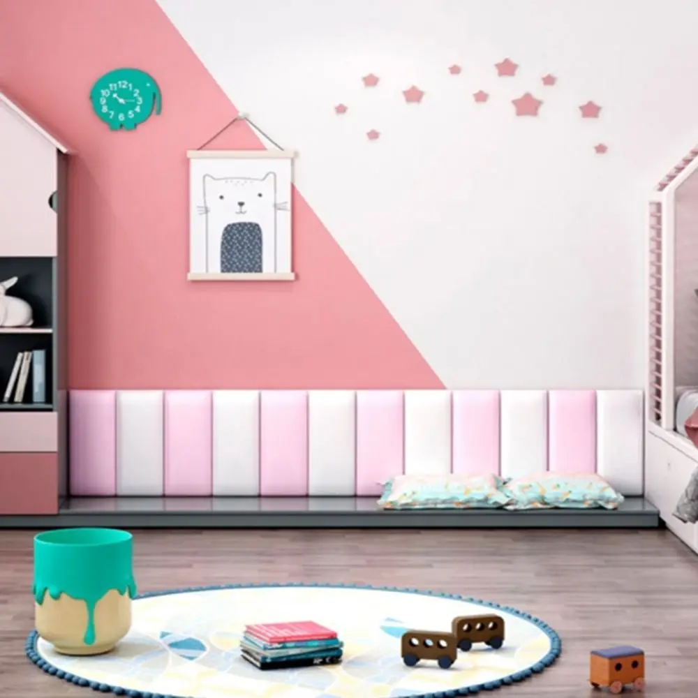Tatami 3D Wall Stickers Rectangular Anti-collision Headboard Bed Soft Bag Soft Protection Waterproof Wallpaper
