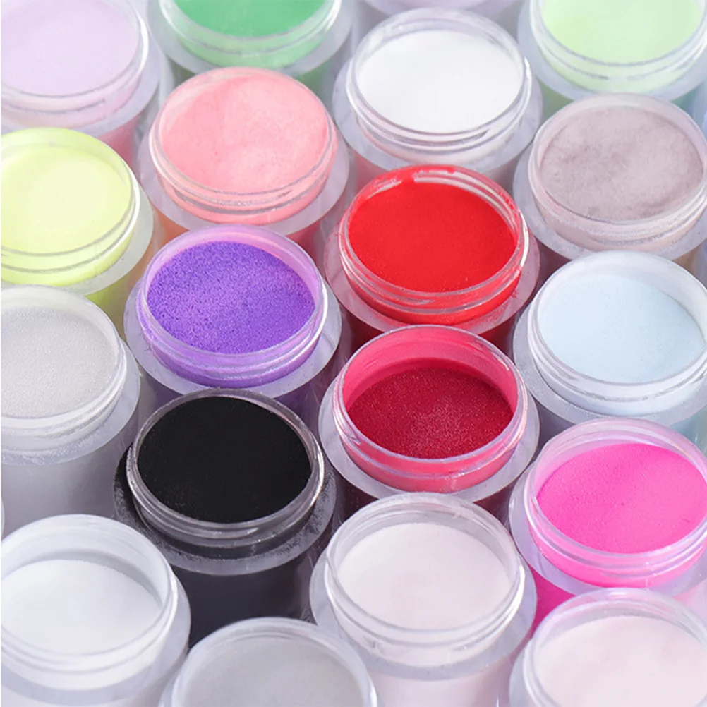 

18 Colors Nail Art Acrylic Powder Creative Shiny Colorful Crystal Nail Powder Dectoration DIY Nail Powder for Women Girls