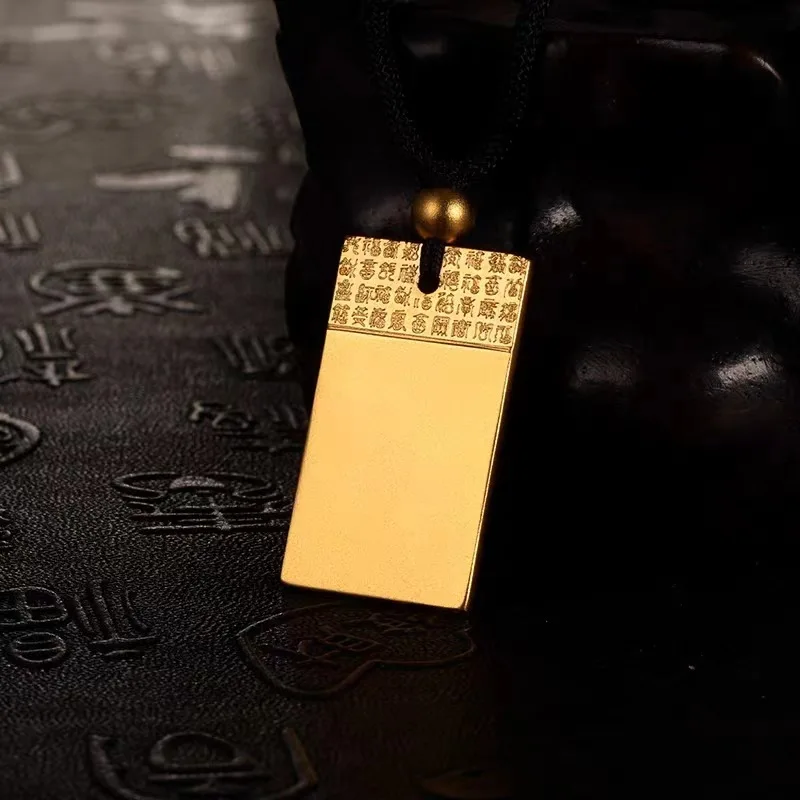 

AU999 24K Gold Unisex "Hundreds of Blessings" Pendant | Iridescent enamel finish, gold - wrapped edges, auspicious & noble