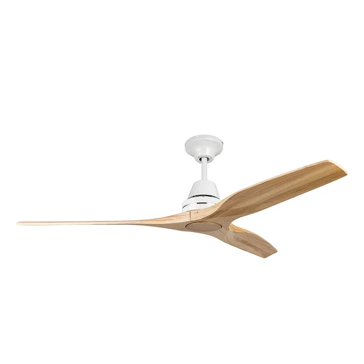 Latest Design Solid Wood No Light Remote Black Ceiling Fan Indoor