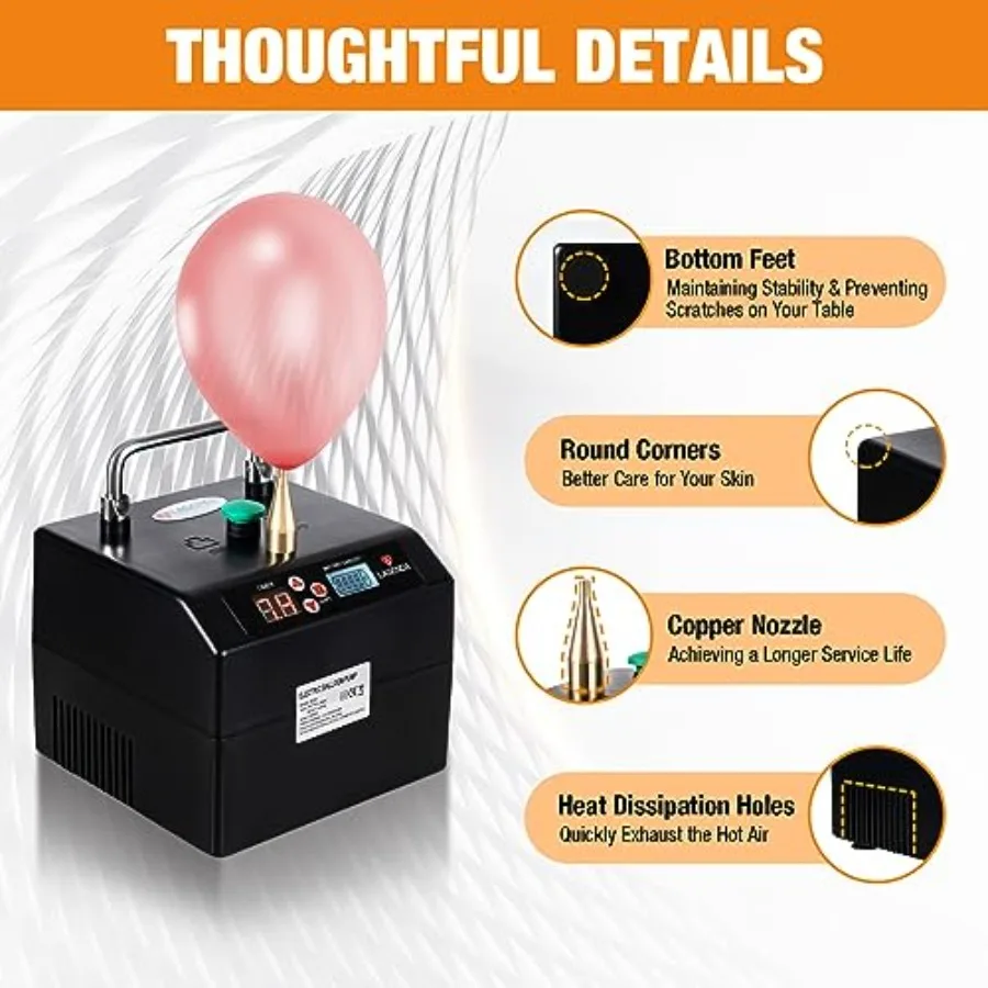 Lagenda Electric Air Balloon Pump B231 Balloon Blower Machine with Timing Function Dual Inflation Modes for Small Balloon Infla