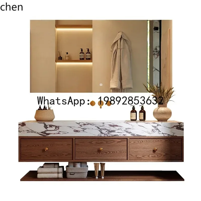 

PYH Vintage Style Bathroom Cabinet Set with Seamless Sink for Bathroom Washroom