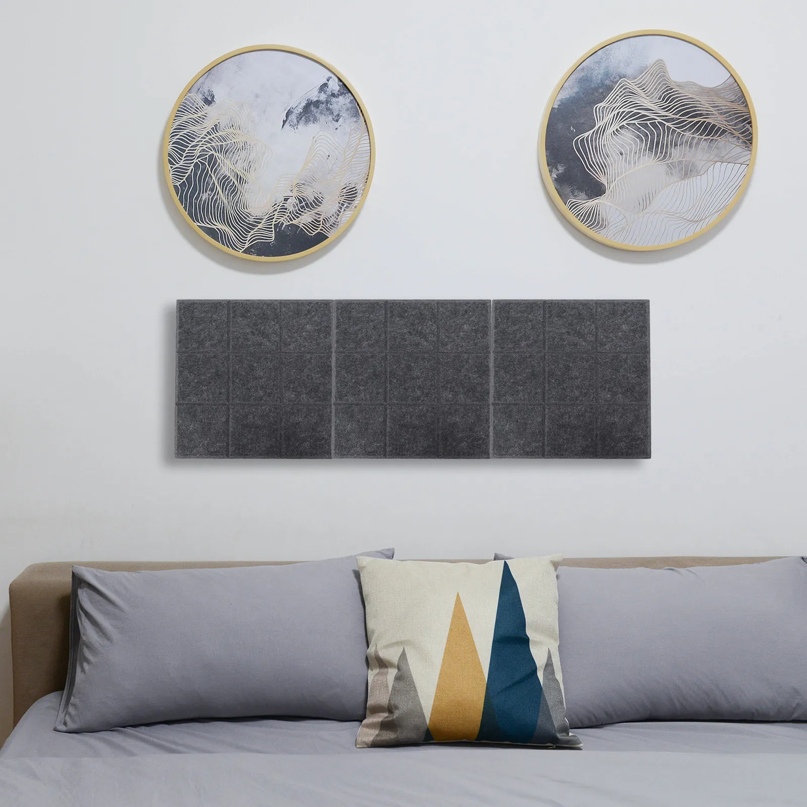 

4Pcs Premium Felt Message Board Set Wall Sticker Photo Display Bulletin Pin Board for Family Home School DIY Decor Memo