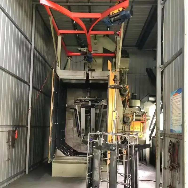 Low Noise Hook Type Automatic Dust Removal Shot Blasting Machine Sand Blasting Machine for Clean Workshop Operation