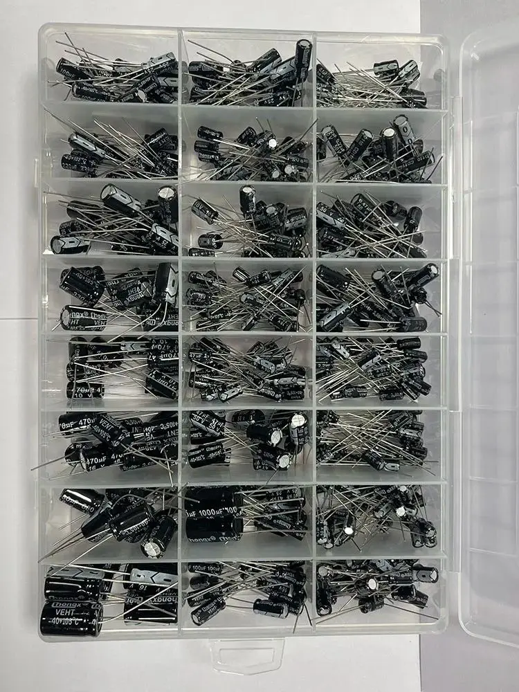 1000 Teile/los 0,1 UF-1000 UF 15/24/36 Werte Aluminium 10-50 V Mix Elektrolytkondensator Assorted Kit und Lagerung Box