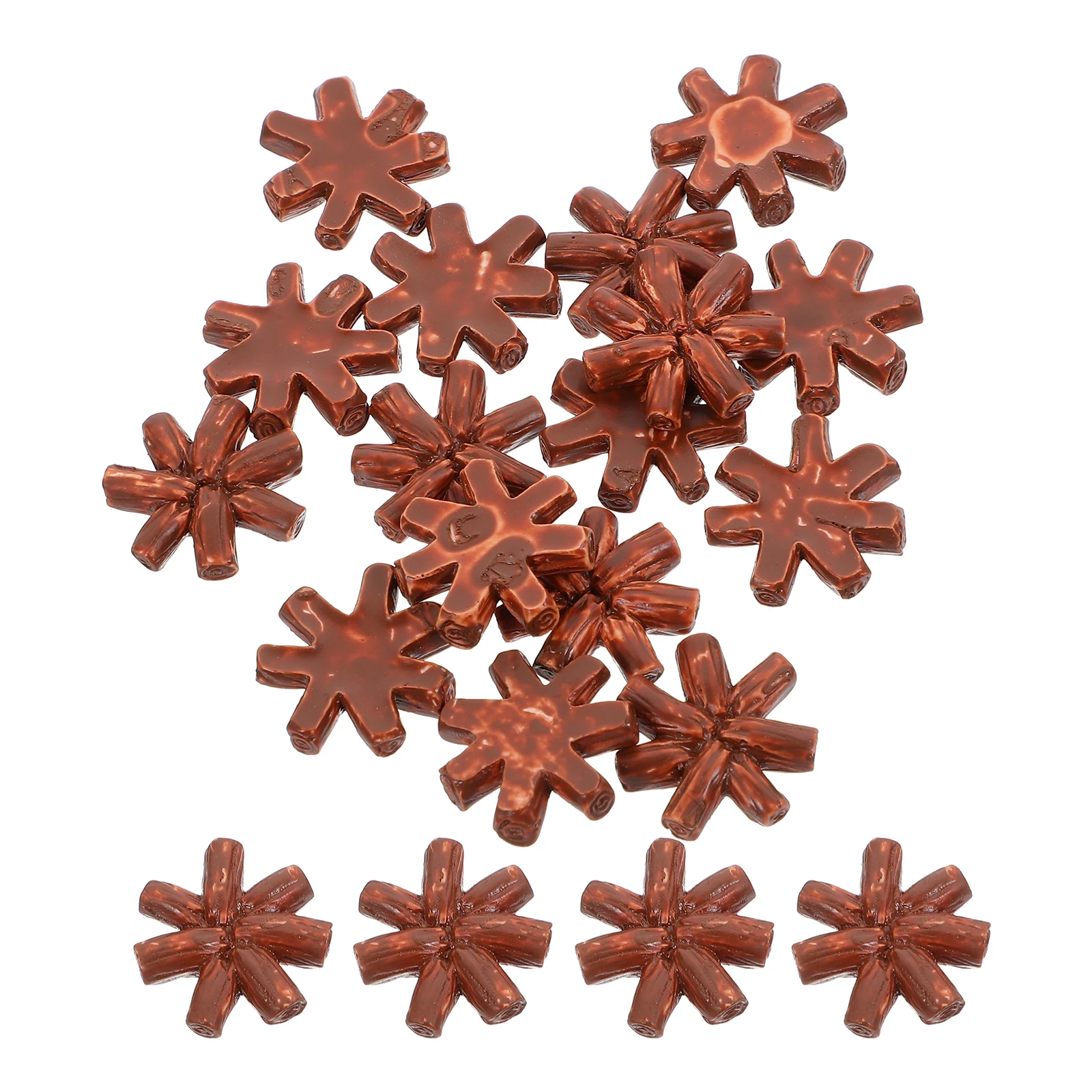 

20 Pcs Firewood Pile Decorations Mini Model Prop Resin Crafts Dollhouse Rack Accessory Garden