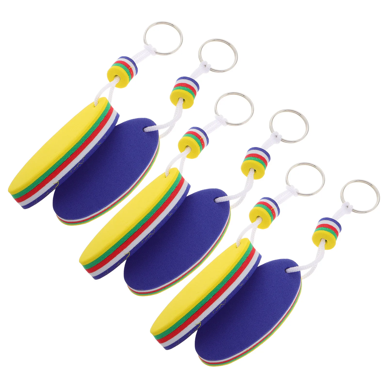 

6pcs Floating Keychain Unique Surfboard Design Waterproof Key Rings For Boating Swimming Surfing Outdoor Sports Souvenir Float