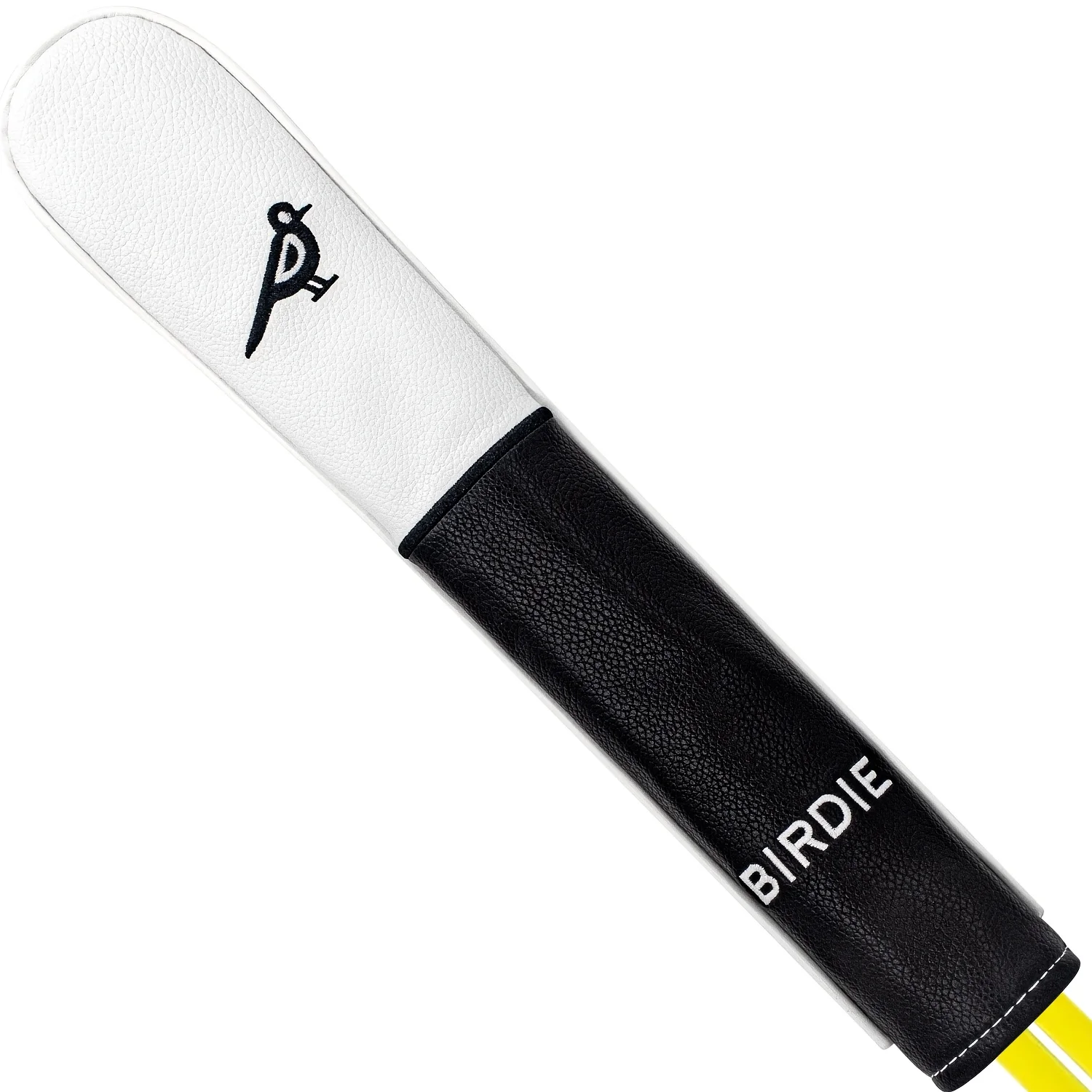 1pc Alignment Stick Cover - Birdie Embroidered Golf Alignment Stick Cover, Premium PU Golf Direction Indicator Rod Sleeve