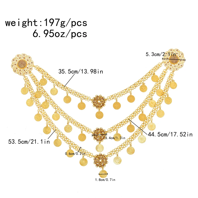 Afghan Multilayer Women Body Chains Bohemian Ethnic Coins Tassels Carved Hollow Belly Dance Chains Vintage Gypsy Body Jewelry