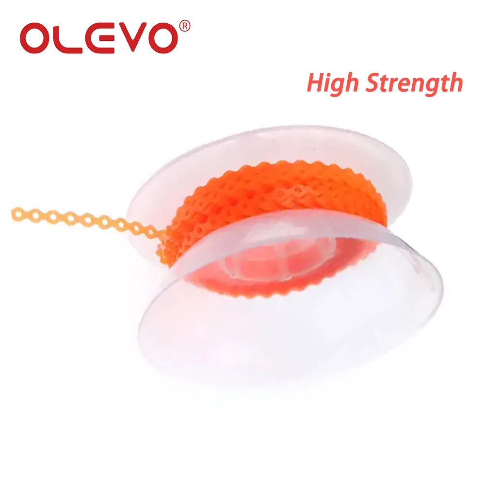 OLEVO 15 Feet Dental Orthodontics Elastic Power Chain For Braces Rubber Bands Leagues Ultra Powerchains Long Short Continuous