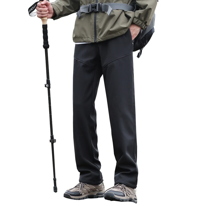 

New Men's Outdoor Fleece Lined Thickened Fleece Cotton Pants Winter Mountain Climbing Trousers Windproof Waterproof Casual Lo...