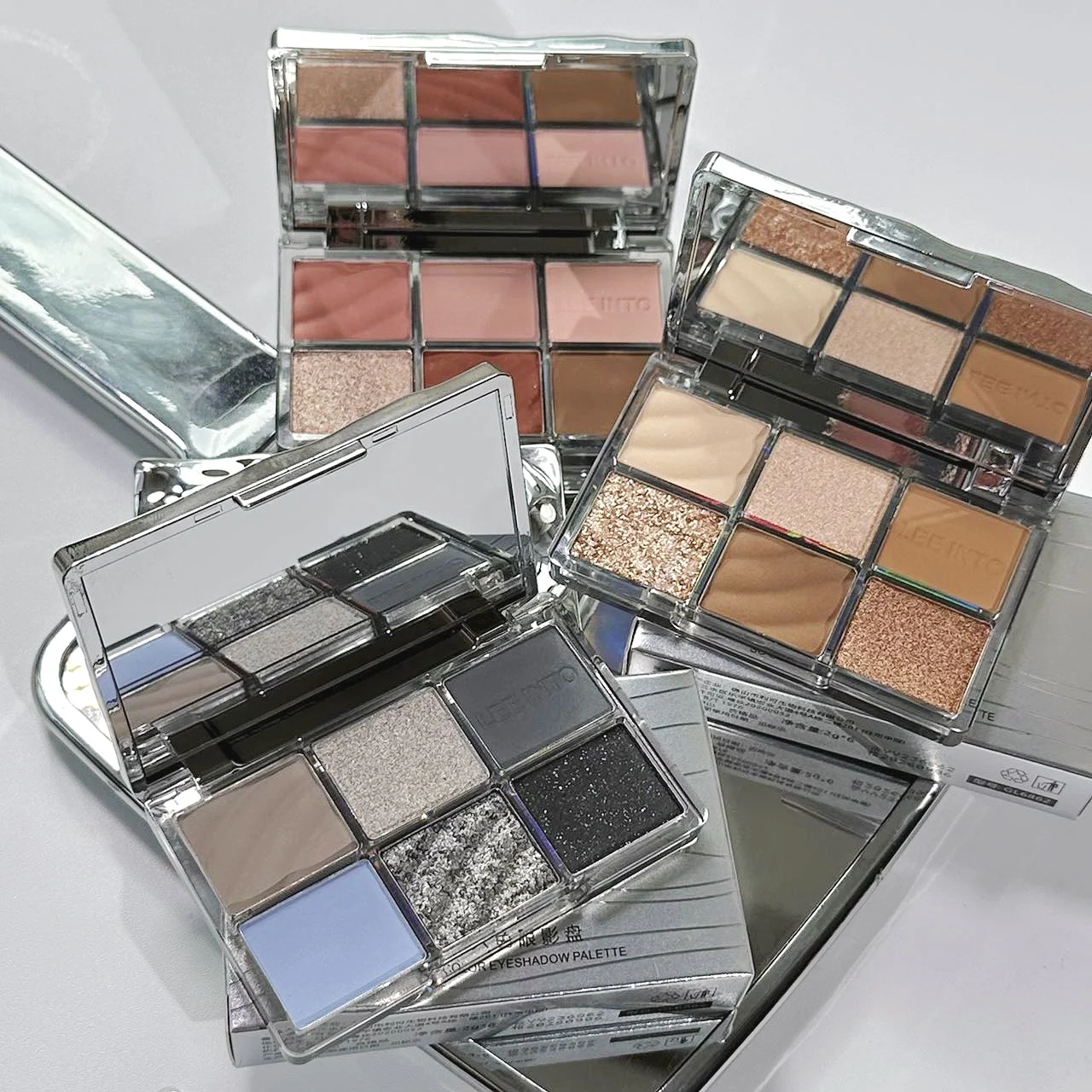 LEE INTO 6색 아이섀도우 팔레트, 매트 & 쉬머 피니시, 하이라이팅 & 컨투어, 롱래스팅 메이크업, 저채도 종합 아이섀도우 팔레트