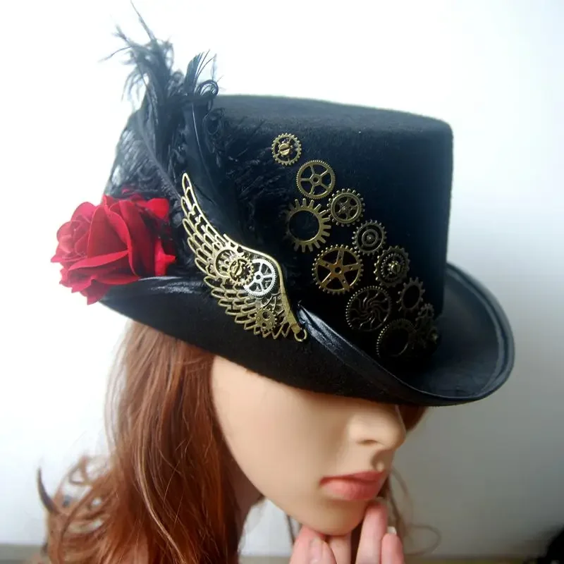 Steamer Top Hat, Gentleman's Top Hat, Goethe Noble Steampunk Top Hat