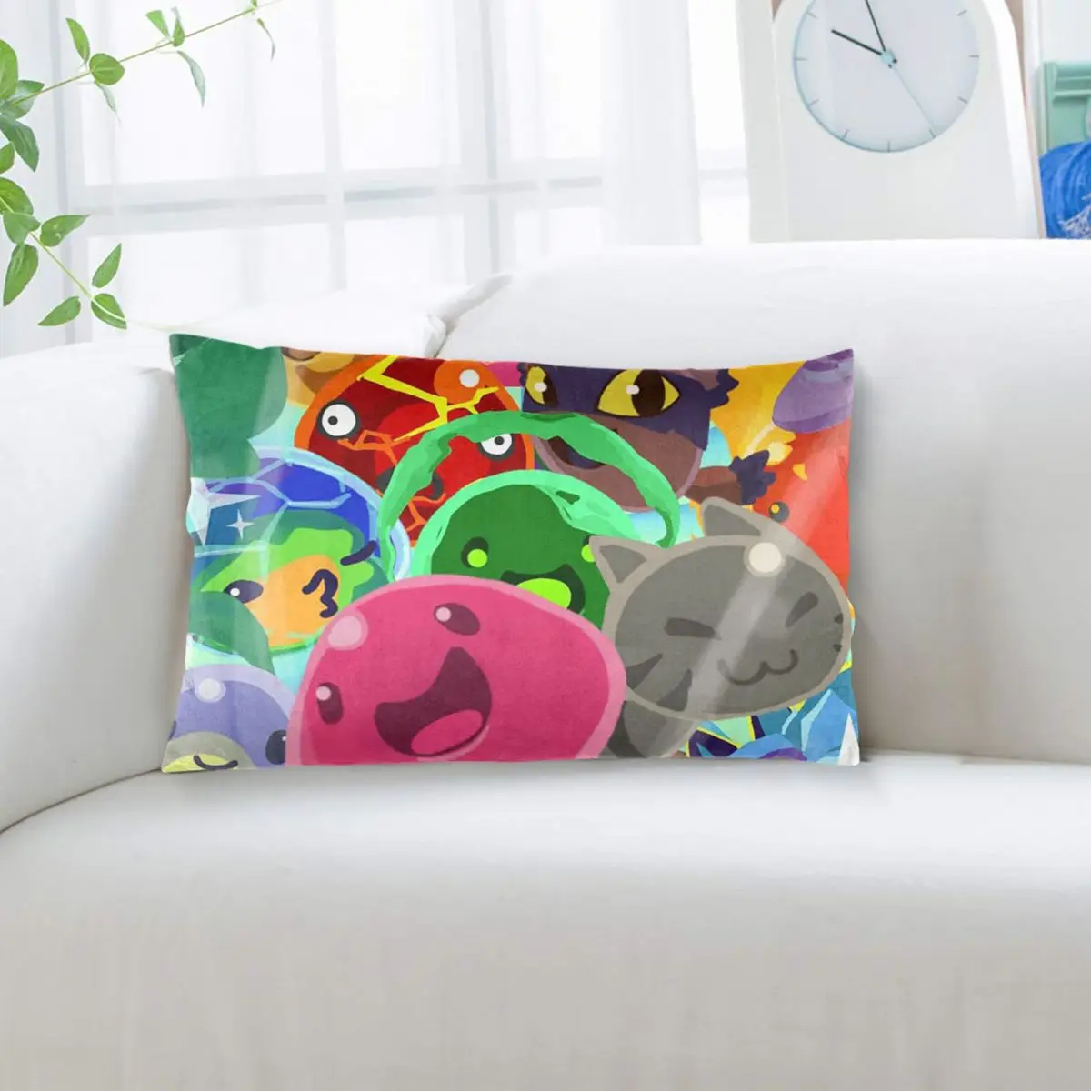 Slime Rancher Cartoon Game Anime Cute Rectangle Pillowcase Cushion Cover Decorative Bedroom Bed Home Comfort Throw Pillow