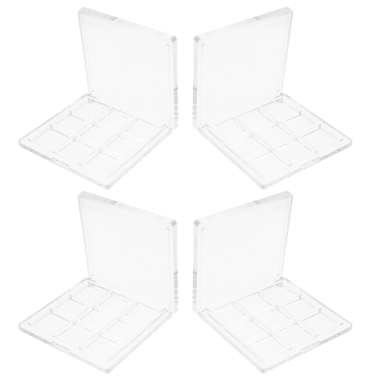 4 szt. Palety do cieni do powiek Puste pojemniki na kosmetyki Przenośny organizer do samodzielnego tworzenia palet cieni do powiek Pudełko do przechowywania Kosmetyki podróżne