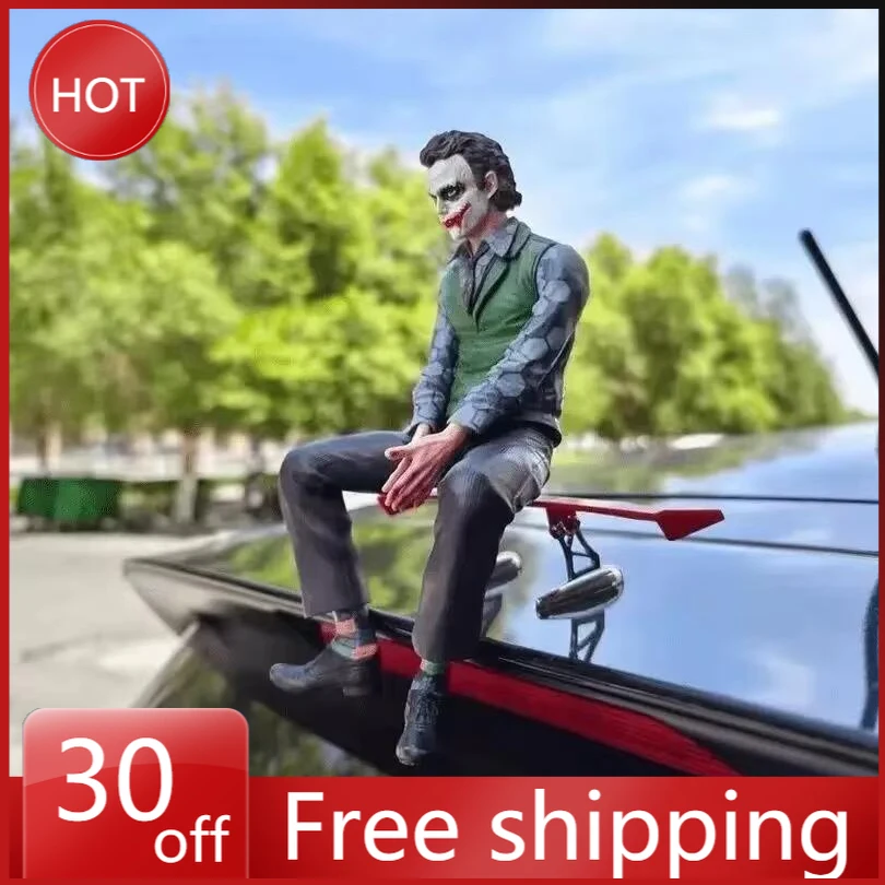 24cm Detective Comics Joker Mafex Suicide Squad Joker Harleen Quinzel Supervillain Car Rear Accessories Action Figure Gifts Toys