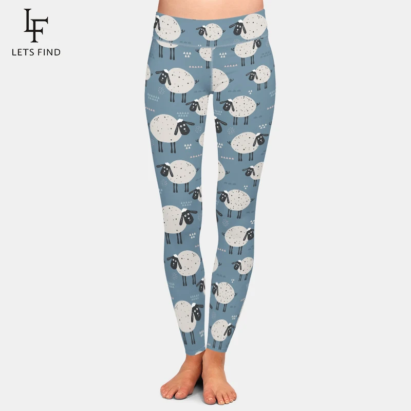 LETSFIND – legging de Fitness taille haute pour femme, vêtement de haute qualité avec impression 3D de mouton