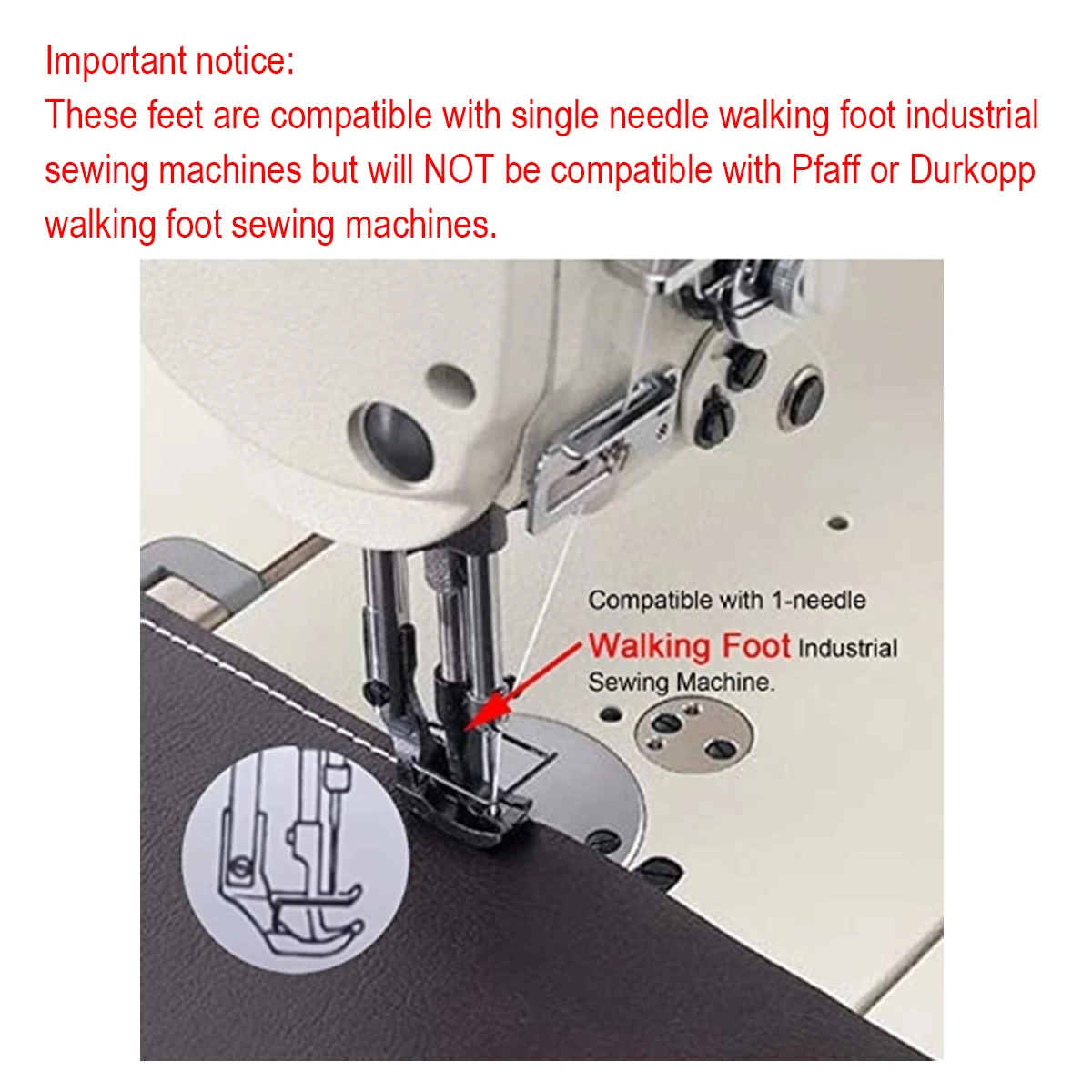 3 SETS EDGE GUIDE FEET fit FOR SINGER 111W INDUSTRIAL WALKING FOOT SEWING MACHINE. #S585 1/8 +3/16+1/4