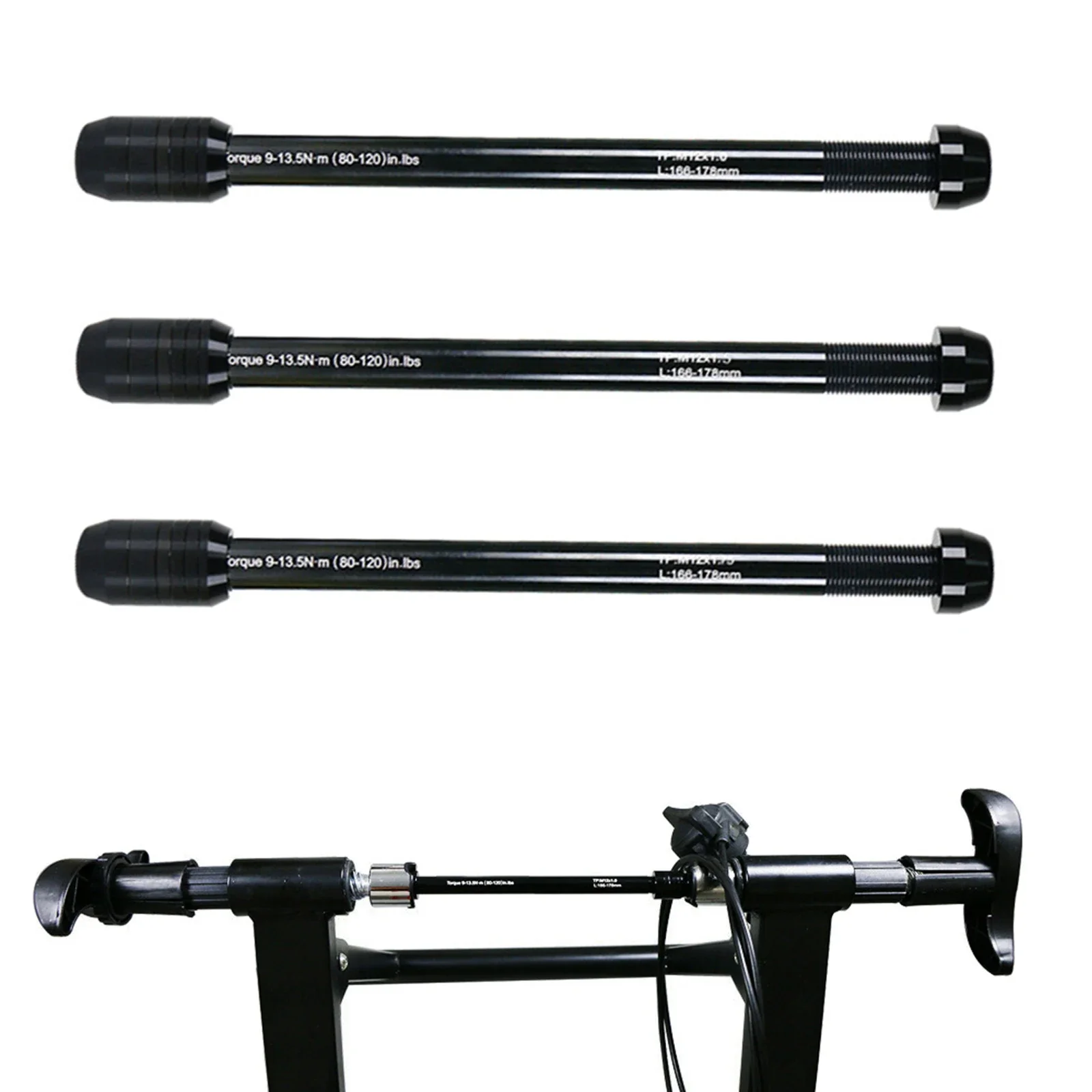 1pc Bicycle Axle Mountain Bike Riding Platform Rear Wheel Axle Trainer Thru Axle String Skewer 12x142-148mm P1.5/P1.75/P1.0 Acce