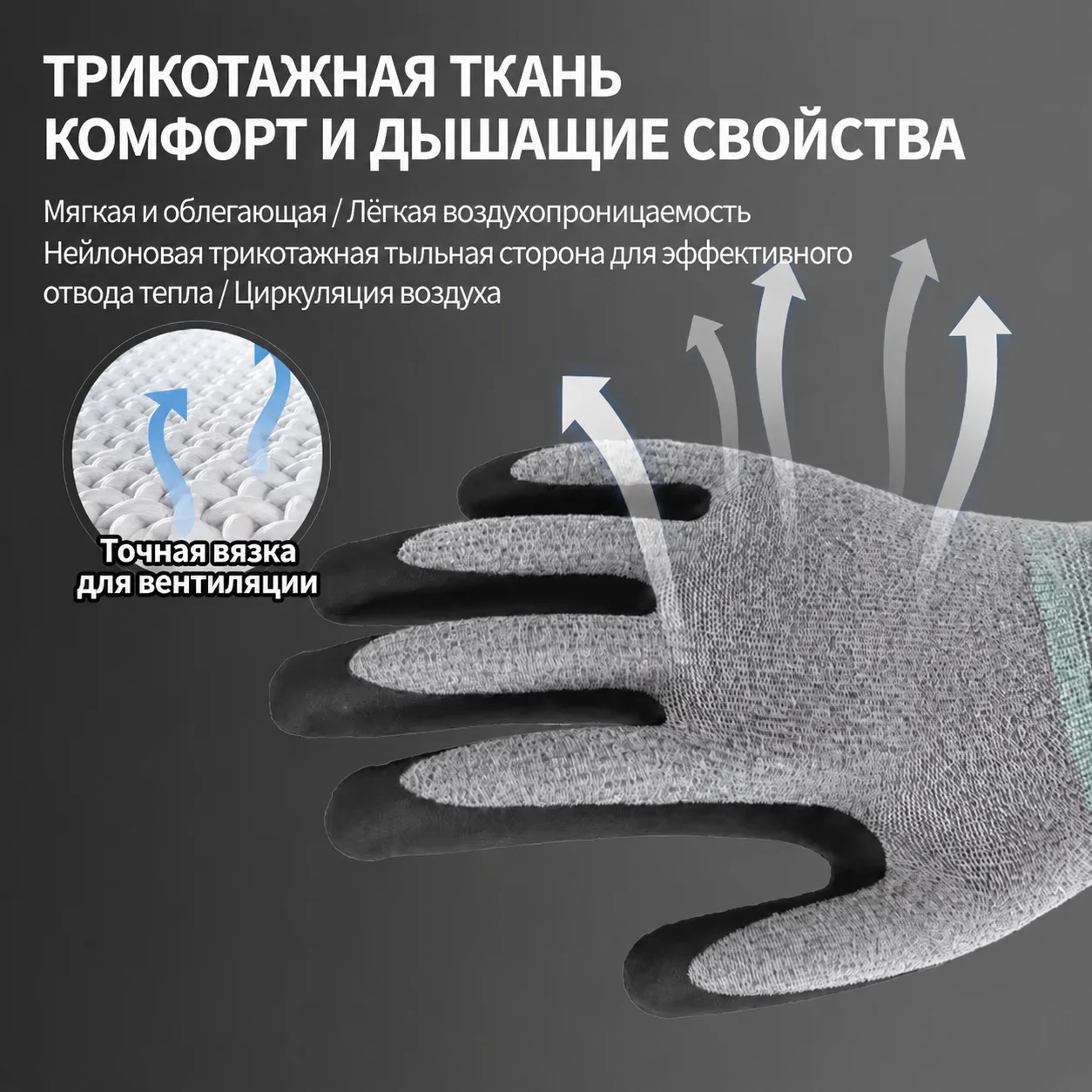 15 Needle Polyester Nitrile Coated Work Gloves Oil Repellent EN388 Certified Touchscreen Compatible Delivery Courier Service