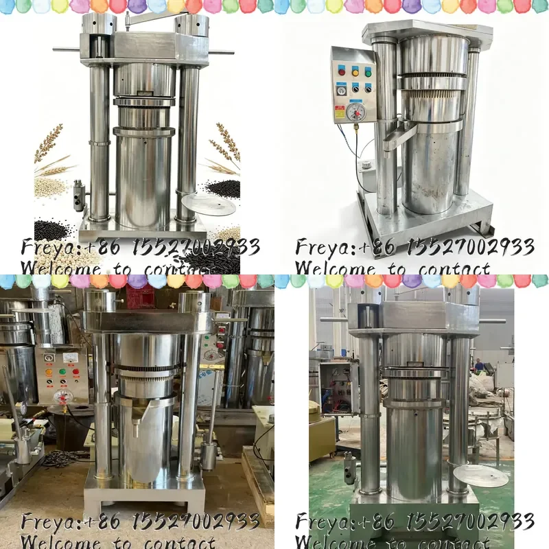 Hydraulic Oil Press for Soybeans, Sesame Oil Extraction Equipment for Peanuts, Walnuts Rapeseed, and Seeds.