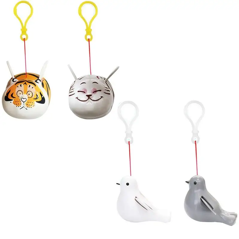 1pcs Car Keychain Cartoon Animal Little Tigers Keychain Charm Stretch Pendant Fly Wing Tiger Key Chain Women Handbag Decorations