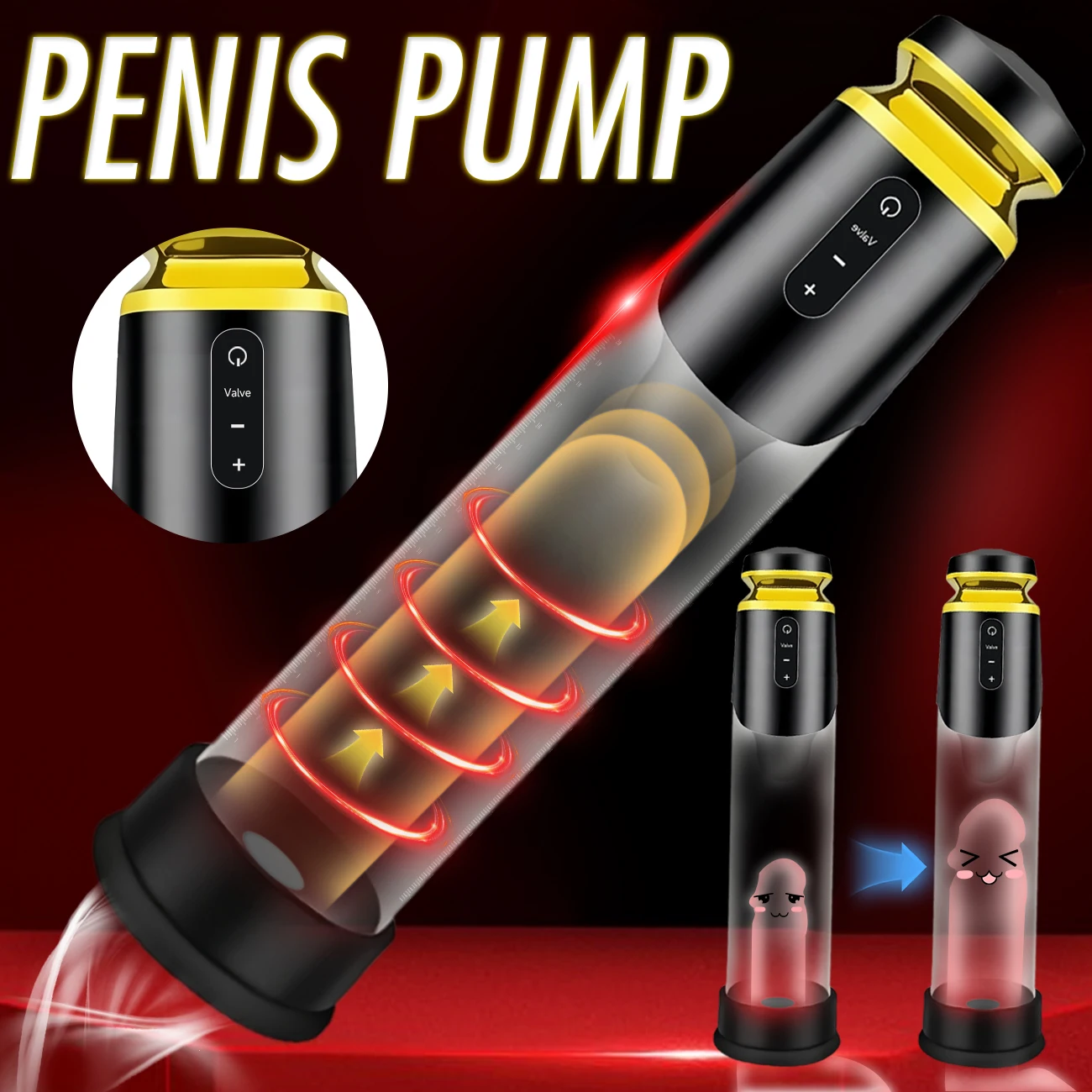 Male Penis Pump Vacuum Electri For Automatic Expander Enhancer Masturbator Penile Trainer Sucking Modes Adult Sex Toys for Men
