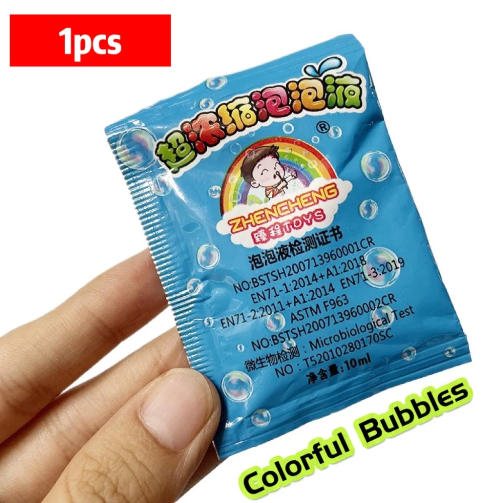 1-10 pièces Machine à bulles supplément liquide coloré bulle concentré granulés 10 pièces ≈ 500ml pistolet à bulles supplément granulés