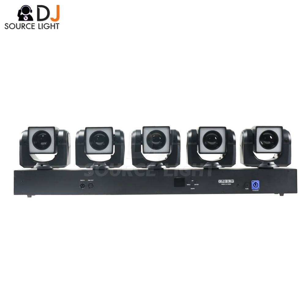 5X60W LED With Ring 4 Head Moving Head Light Dj Disco Controller LED Lamp Light 60W RGBW 4in1 Beam Mini Led Moving Head Light