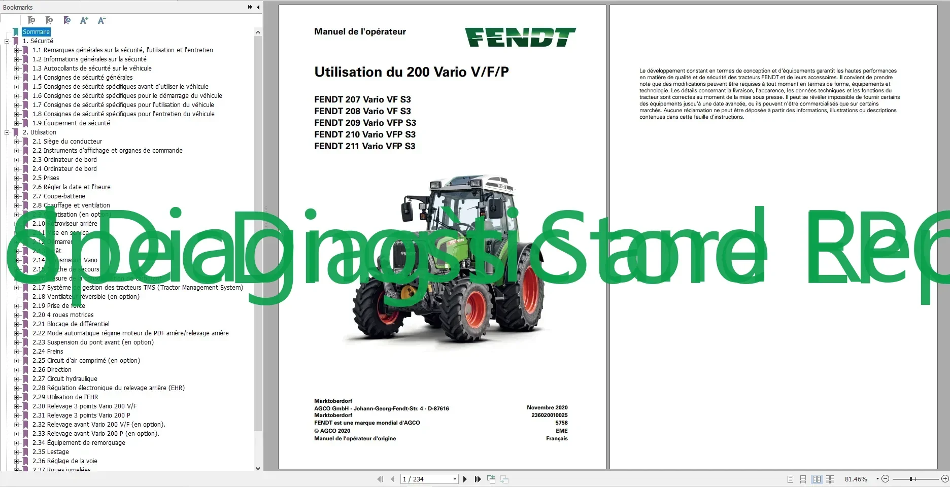 

SpecDiag FENDT ТРАКТОР 22,3 ГБ Обновленный PDF Диаграммы 2022, руководство по эксплуатации и руководство по мастерской Французский DVD