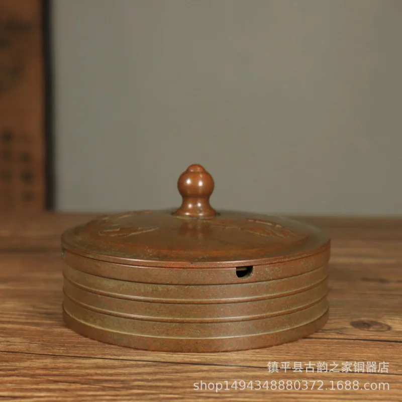 Pure Large Landscape Copper Creative Ashtray Office Living Tea Room Ornament