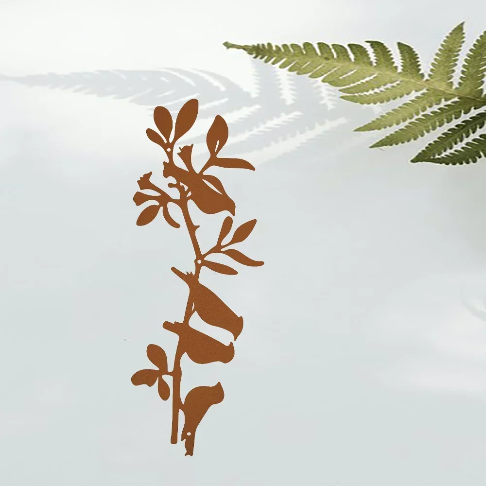 قطعة واحدة من ديكور الحائط المعدني الرائع - ديكور جدار معدني على شكل طائر لطيف. جميل شكل الطيور النحت الجدار على فرع