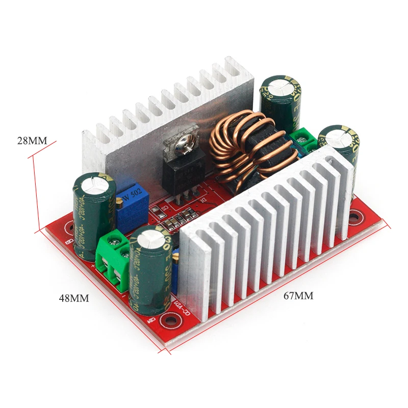 DC 400W 15A Step-up Boost Converter Constant Current Power Supply LED Driver 8.5-50V to 10-60V Voltage Charger Step Up Module