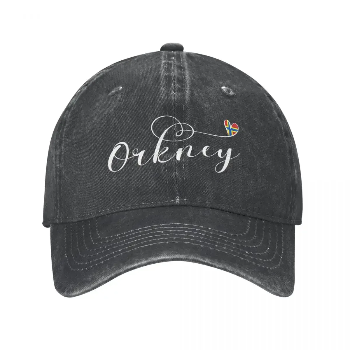 Orkney Flag in Heart, Northern Isles, Scotland Cowboy Hat funny hat Icon Man Women's