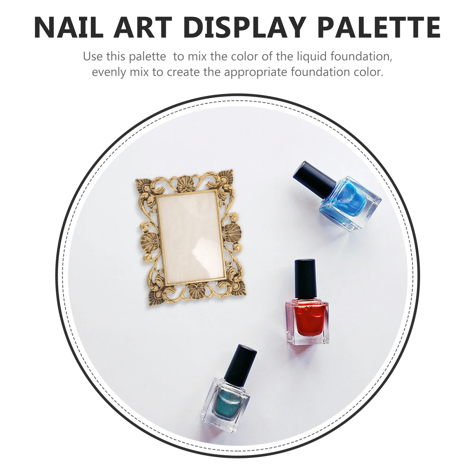 

Nail Art Palette Resin Portable Display Board Mix Liquid Foundation Colors Makeup Palette Nail Art Tools for Professionals