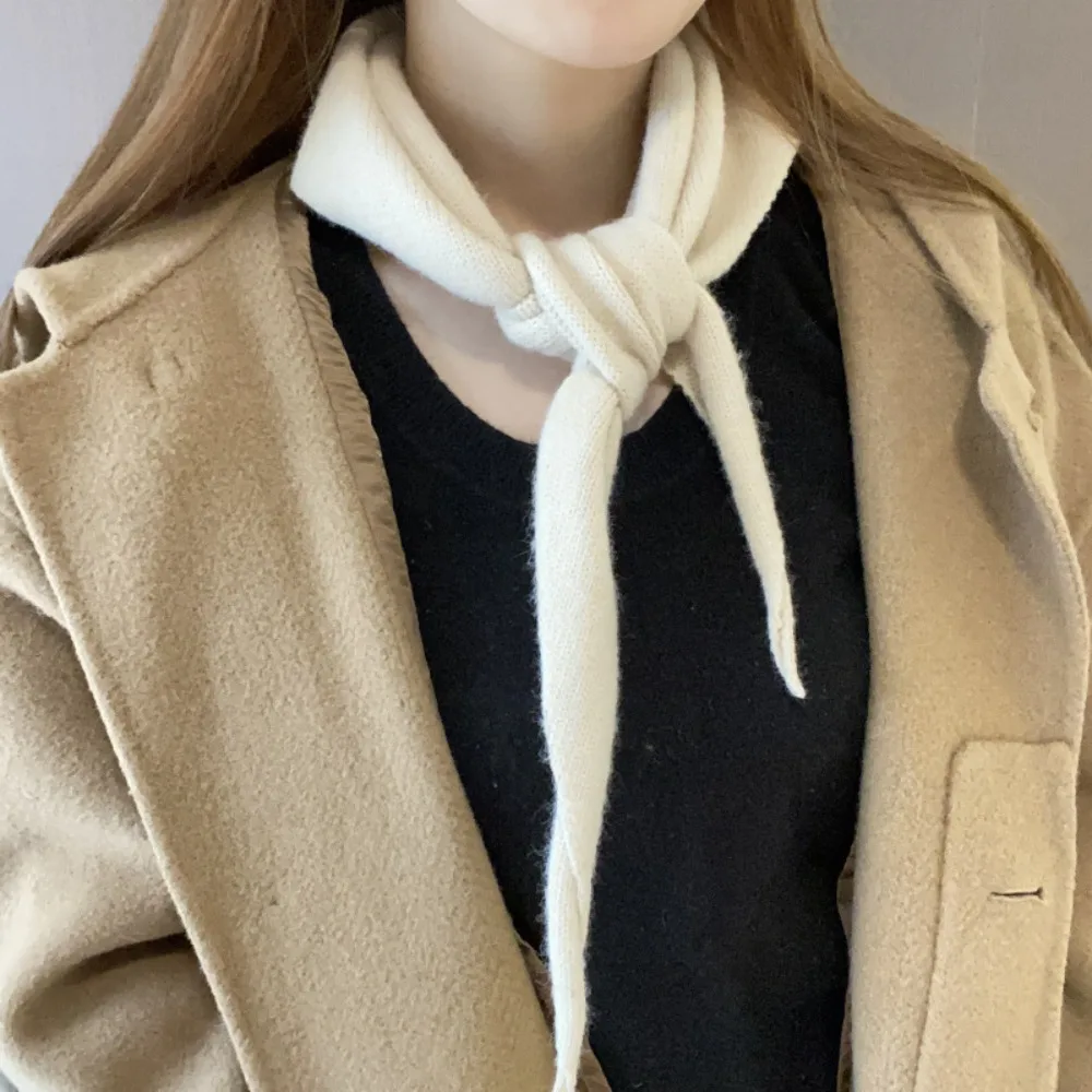 

Elegant Korean Style Knitted Triangle Scarf Windproof Thicken Winter Cashmere Scarves Soft Casual Women Cashmere Shawl Outdoor
