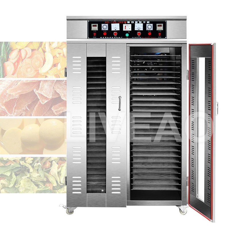 

LIVEAO Commercial 40 Trays Drying Machine Industrial Fruit Vegetable Dryer Mushroom Herbs Tea Dehydrator