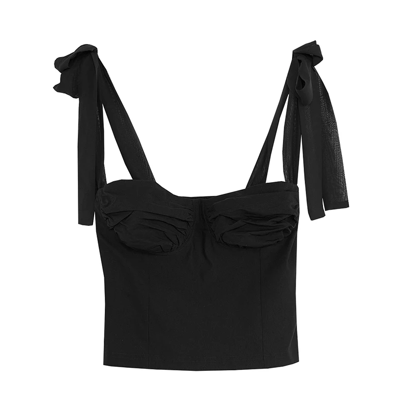 Black Camisole Women's Design Sense Niche Pure Desire High Sense Tube Top Artistic Sense women clothes