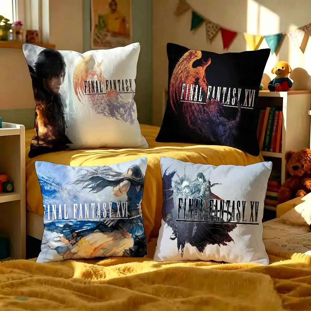 Final Fantasy Video Game Pillowcase toon Gift Cushion Cover Bedroom Home Sofa Chair Seat Decor pillow case