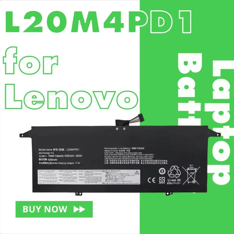 

Laptop Battery for Lenovo ThinkBook 13x ITG Plus G2 L20D4PD1 L20M4PD1