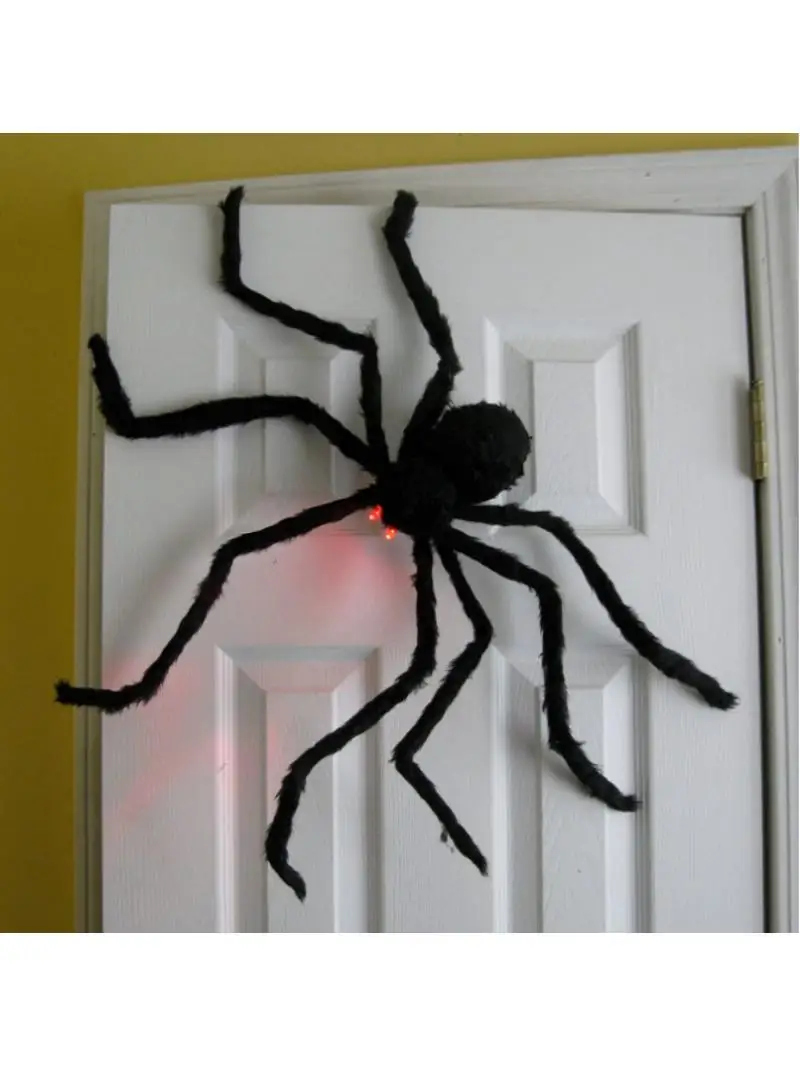 30cm, 50cm, 75cm, 90cm Übergroßen Plüsch Schwarz Spinne Halloween Party Dekoration Outdoor Home Bar Spukhaus Horror Requisiten