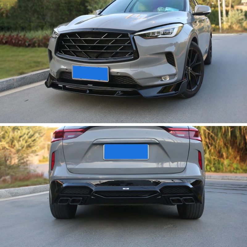 Applicable to Infiniti new QX50 modified mesh front shovel rear lip wind blade exhaust modified surround rear bar GS models