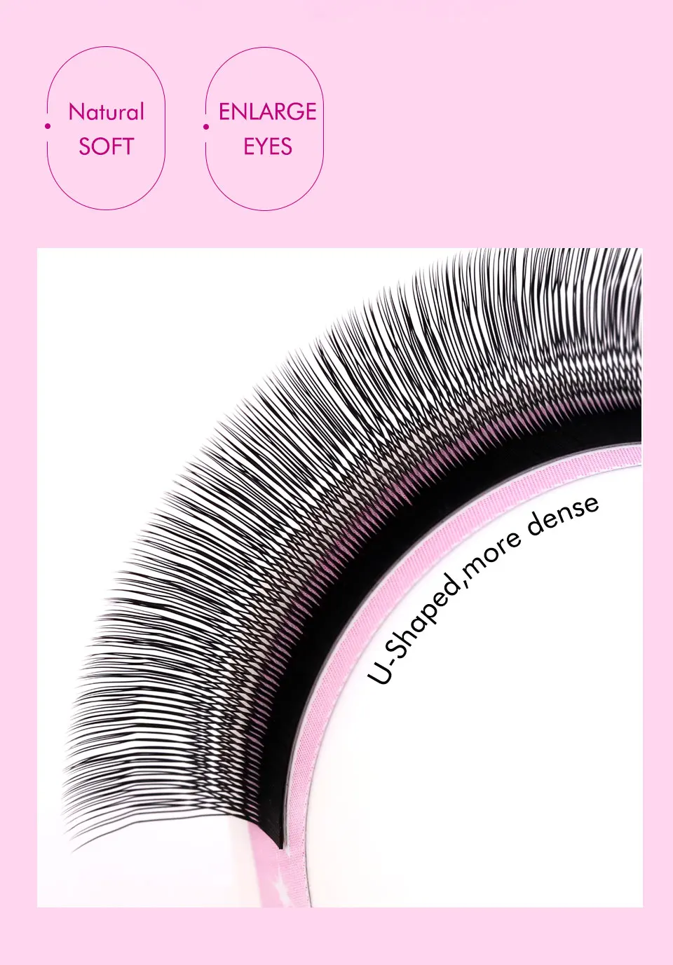 RUJADE U-förmige YY-Wimpernverlängerung, mattschwarz, natürlich, weich, U2D, U3D, U5D, W-förmige Wimpern, vorgefertigte Fächer, handgewebte Bloom-Wimpern – Detail 10